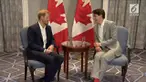 Pangeran Hary bertemu Perdana Menteri Kanada Justin Trudeau sebelum menyaksikan Invictus Games 2017 di Toronto.