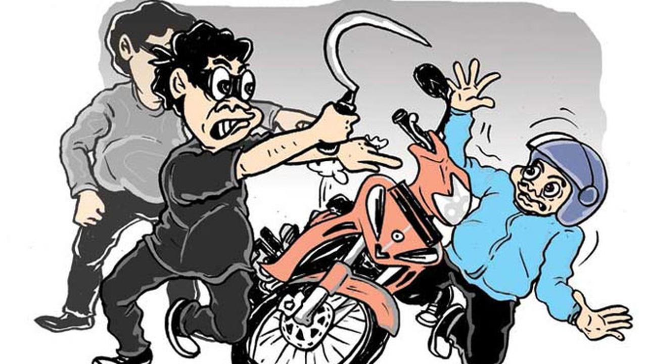 Ilustrasi begal motor