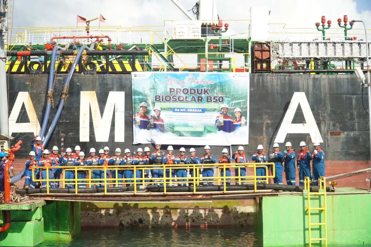 Pertamina Patra Niaga mulai mendistribusikan Biosolar B50 dari Kilang Kasim dan Kilang Plaju. (Dok Pertamina Patra Niaga)