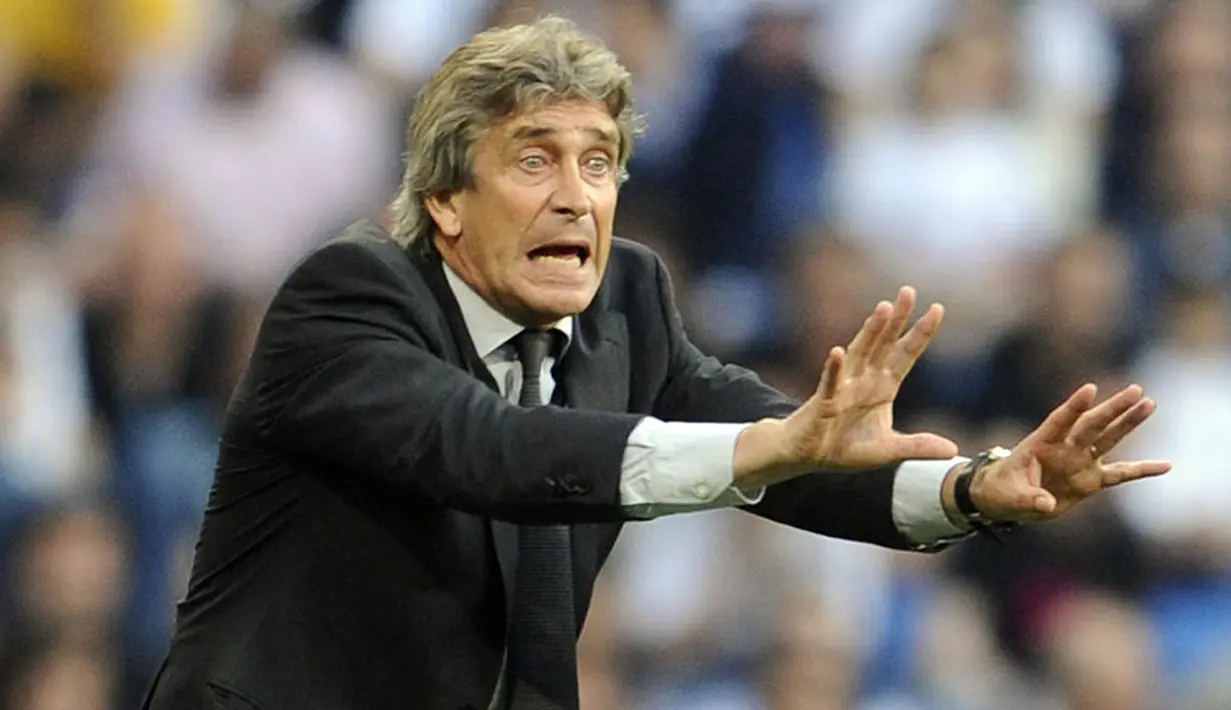 1. Manuel Pellegrini (Juni 2009-Mei 2010), 75%, meski hanya satu musim, persentase pelatih asal Spanyol itu menjadi yang terbaik. (AFP/Dominique Faget) 