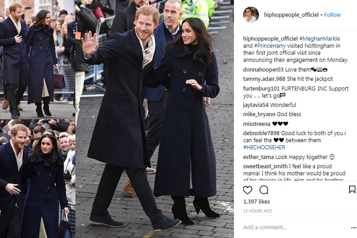 Penampilan Perdana Meghan Markle sebagai Tunangan Pangeran Harry