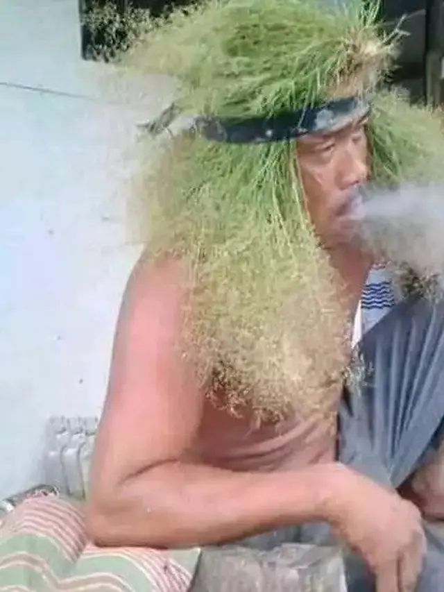 6 Tingkah Konyol Orang Punya Rambut dari Rumput, Absurd Banget