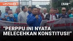Aliansi Aksi Sejuta Buruh Tolak Perppu Cipta Kerja di Depan Gedung DPR RI