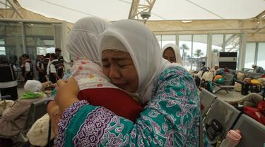 Kementerian Agama (Kemenag) menyatakan operasional Haji 1443 H/2022 M berakhir dengan kepulangan jemaah Indonesia yang tergabung dalam kloter 43 embarkasi Solo (SOC 43) Jawa Tengah. (Foto: Liputan6.com/Kemenag)