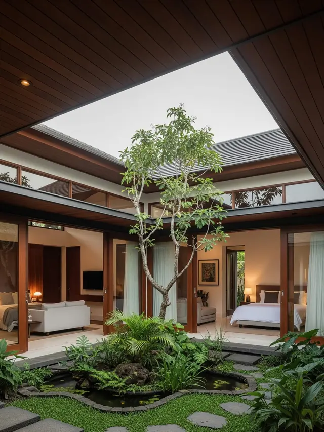 Desain Rumah dengan Konsep Inner Courtyard yang Bikin Udara Lebih Sejuk