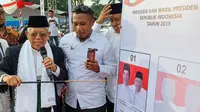Cawapres KH Ma'ruf Amin berkampanye di Madura. (Liputan6.com/Putu Merta Surya Putra)