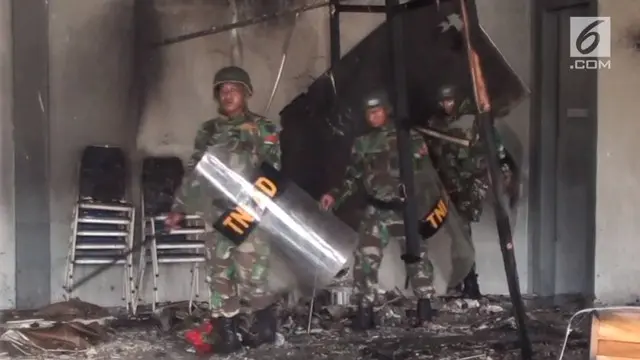 Para narapidana di lapas Lambaro Aceh, membuat rusuh dan mengakibatkan gedung terbakar.