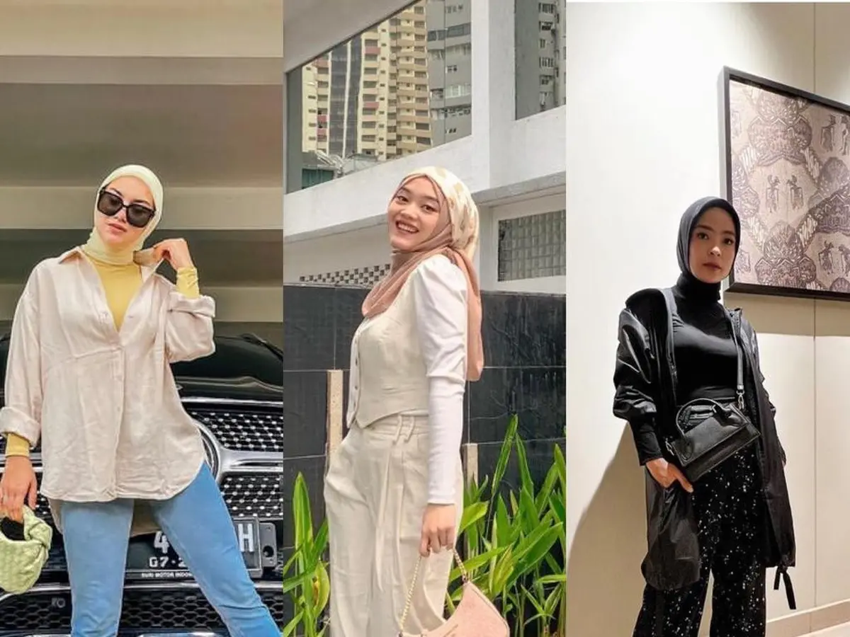 Gaya casual wanita hijab discount