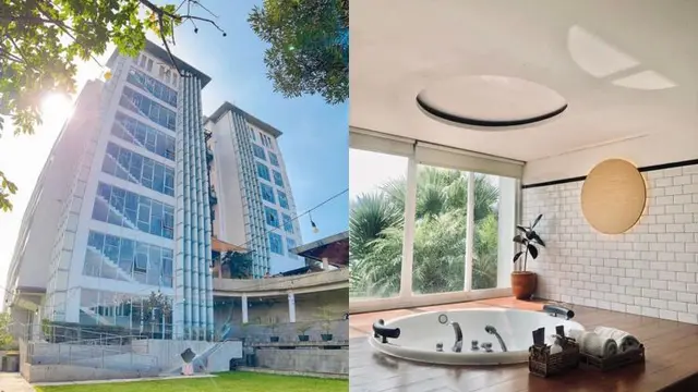 Exterior dan Jacuzzi Clove Garden Hotel (sumber: instagram.com/clovehotelbandung)