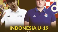 Laga persahabatan Indonesia U-19 vs Dinamo Zagreb U-19: Shin Tae-yong vs Goce Sedloski. (Bola.com/Dody Iryawan)