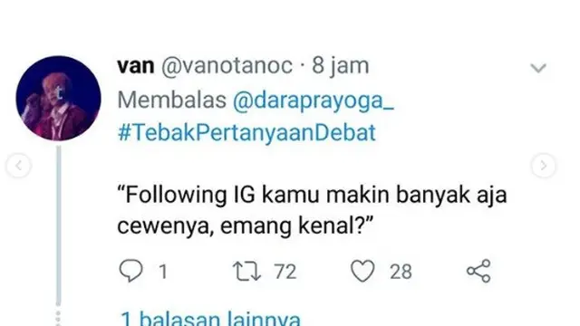 tebak pertanyaan debat (foto: @dramatwitter.id)