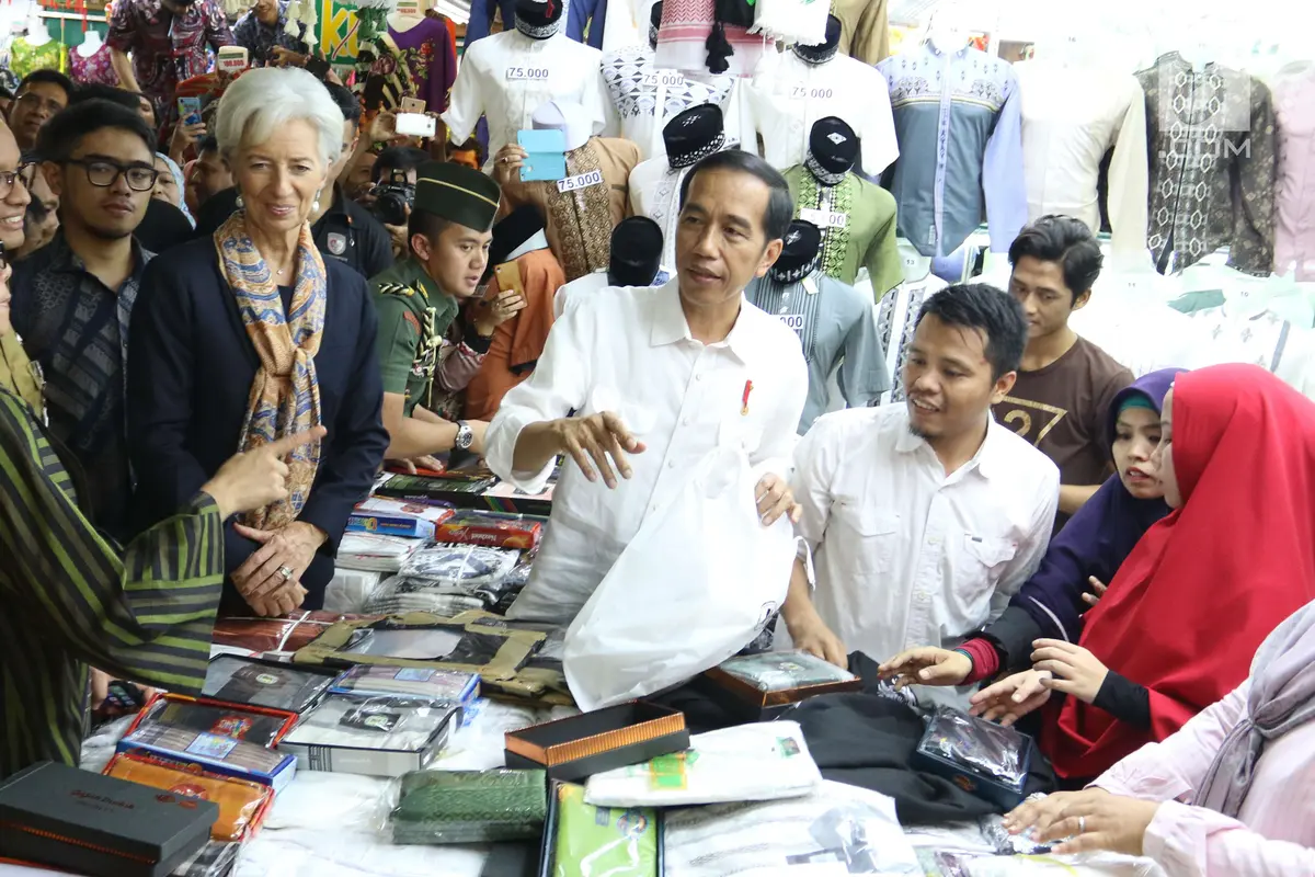 Jokowi ajak Bos IMF ke Pasar Tanah Abang