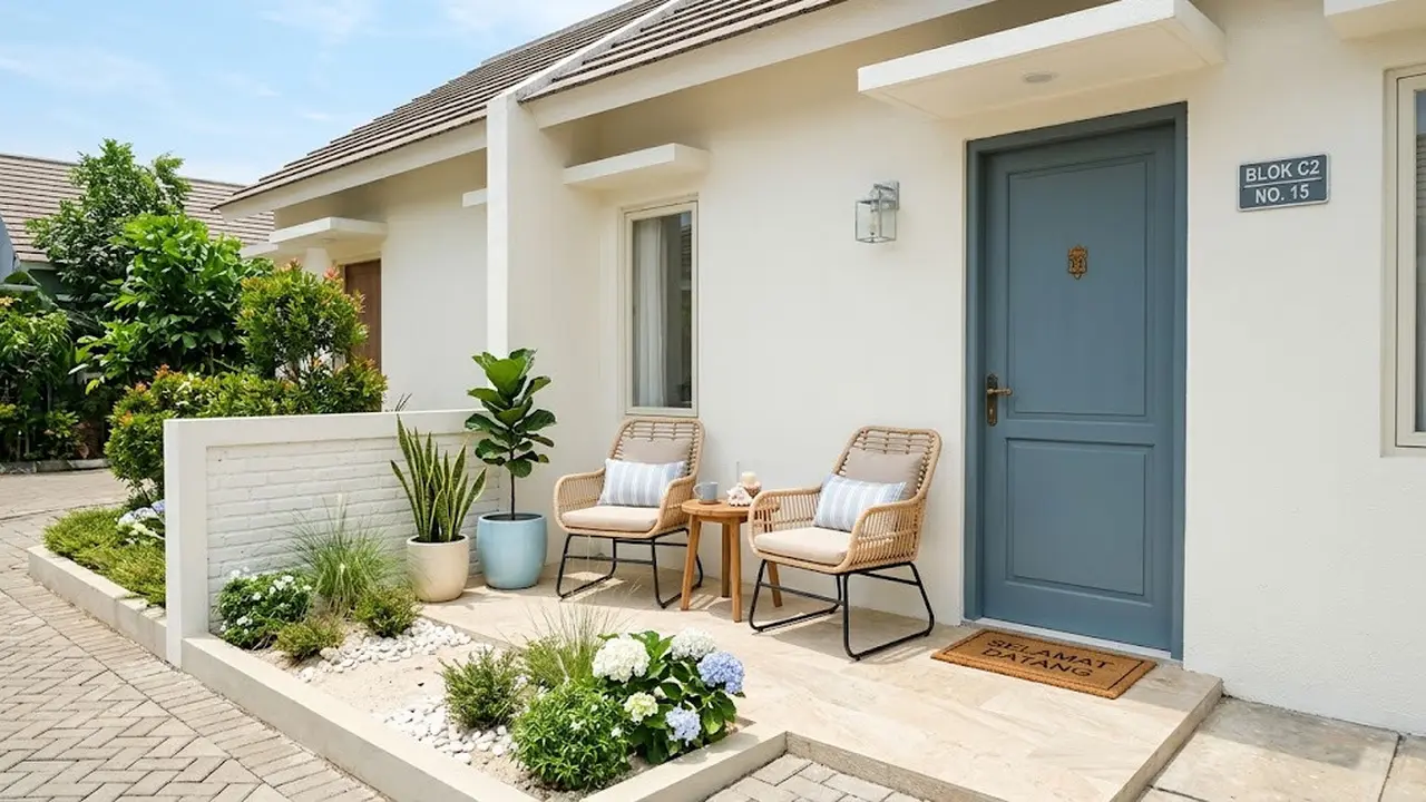 Teras Minimalis Bergaya Modern Coastal
