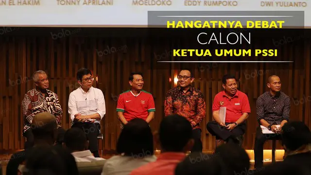 Video debat enam calon ketua umum PSSI periode 2016-2020 pada Selasa (4/10/2016).