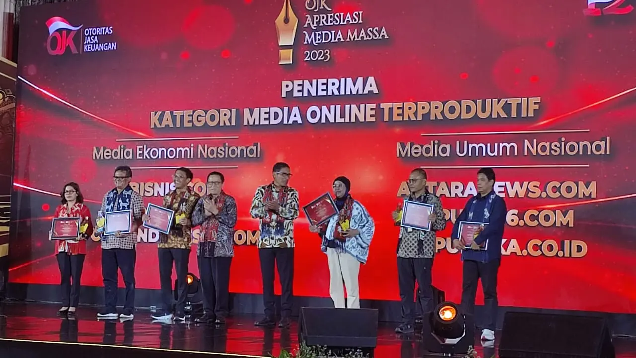 Dalam Apresiasi Media Massa 2023 OJK, Liputan6.com menjadi salah satu media yang mendapatkan penghargaan dari OJK dengan kategori Media Online Terproduktif.