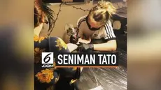 Ezrah Dormon atau Sharky baru berusia 13 tahun namun sudah mempunyai studio tato sendiri. Sejauh ini, ia sudah menciptakan 130 karya yang memuaskan pelanggan.