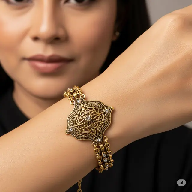 Gelang Emas Rantai Arab Vintage Antik