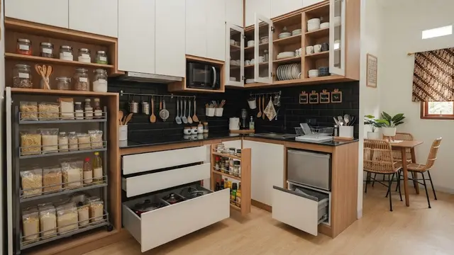 Dekorasi Dapur yang Sudah Ketinggalan Zaman, Model dengan Semua Alat Dapur yang Dipajang Semua Kini Dihindari Pemilik.