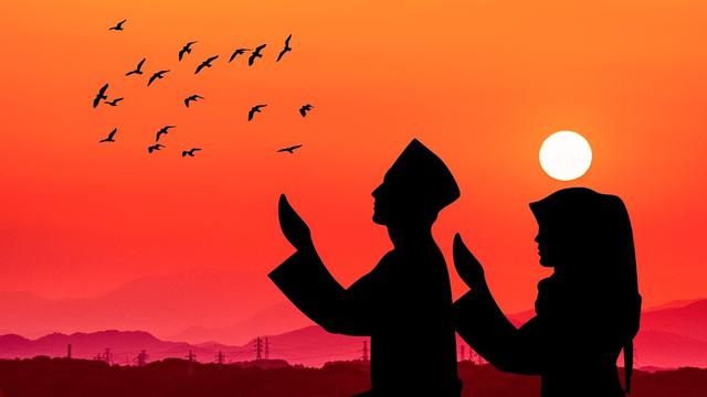 Ilustrasi Islami, muslim, berdoa