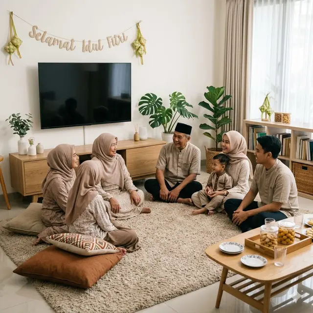 Model Ruang TV Kecil Lesehan