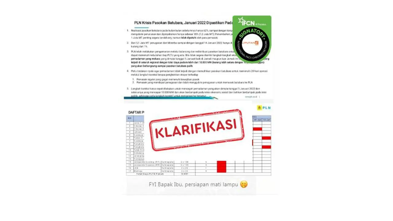 Cek Fakta PLN