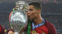 Kapten tim nasional Portugal, Cristiano Ronaldo. (AFP/Francisco Leong)