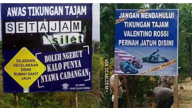 Jelang Mudik Lebaran, Ini Spanduk Lucu Supaya Hati-hati di Jalan