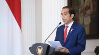 Presiden Jokowi saat menghadiri Konferensi Tingkat Tinggi (KTT) ASEAN-Australia secara virtual dari Istana Kepresidenan Bogor Jawa Barat, Sabtu (14/11/2020). (Foto Biro Pers Sekretariat Presiden)