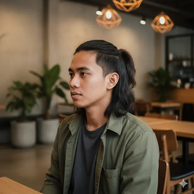 Model Rambut Pria Two Block Panjang