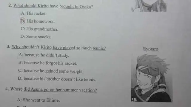 6 Soal Ujian Ini Libatkan Karakter Anime, Wibu Pasti Benar Semua