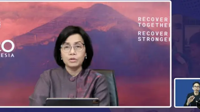 Menkeu Sri Mulyani dalam webinar Keterbukaan Informasi Publik, Kamis (4/8/2022). Dia mengingatkan jika persoalan stunting merupakan tanggungjawab semua Kemenetrian/Lembaga.
