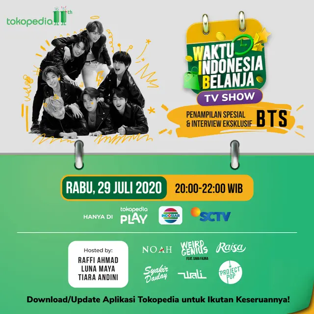 Serunya Perayaan Waktu Indonesia Belanja Tokopedia, Siap Obati Kangen sama BTS
