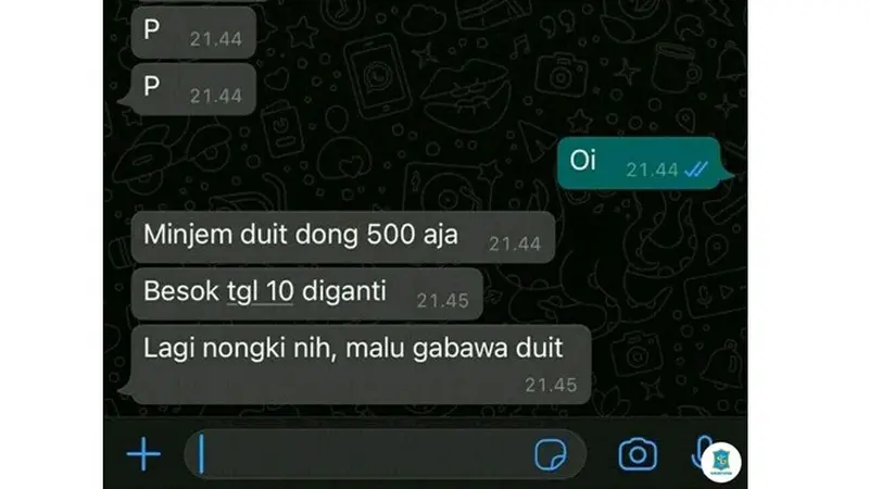 7 Chat Alasan Orang saat Pinjam Duit Ini Bikin Geleng Kepala