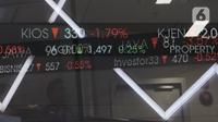Pengunjung melintas dilayar pergerakan saham di BEI, Jakarta, Senin (30/12/2019). Pada penutupan IHSG 2019 ditutup melemah cukup signifikan 29,78 (0,47%) ke posisi 6.194.50. (Liputan6.com/Angga Yuniar)