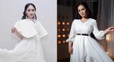 Gigi Gitawa sekilas mirip dengan Nagita Slavina. Keduanya sama-sama memiliki garis wajah bak pinang di belah dua. Saat sama-sama pakai busana putih, keduanya terlihat seperti saudara kembar. (Liputan6.com/IG/gitagut/raffinagita1717)