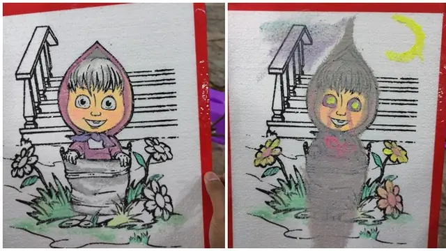 8 Hasil Mewarnai Netizen di Gambar Anak Ini Bikin Geleng Kepala, Terlalu Kreatif
