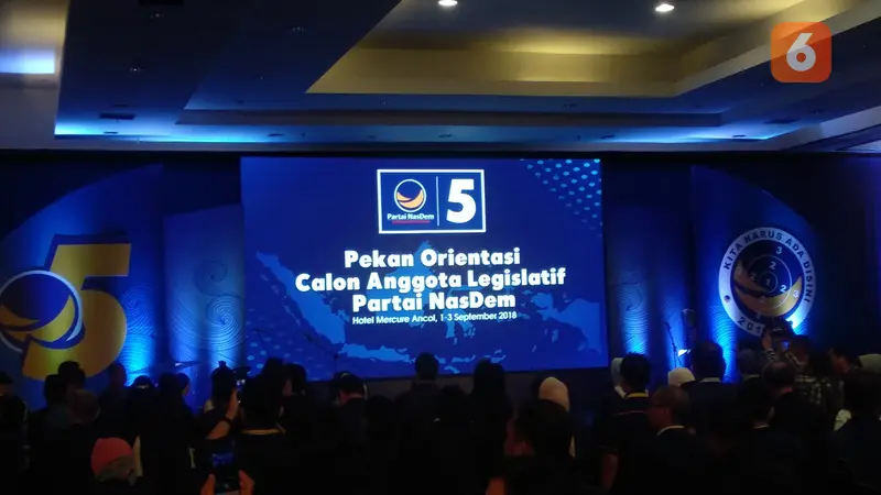 Acara pembekalan bakal calon anggota legislatif (caleg) Partai Nasdem. (Merdeka.com)