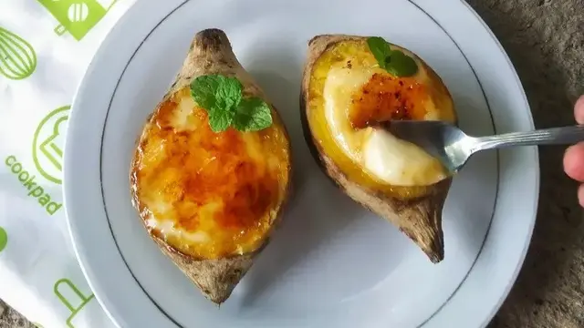 Resep ubi brulee ala Jepang. (dok. Cookpad @syafa_syifa)
