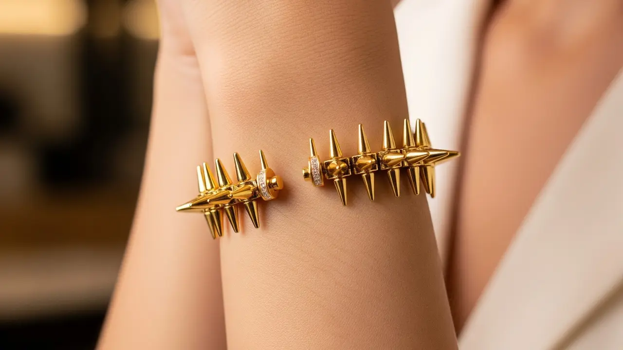 Model Gelang Emas Paku Modern 2026 yang Elegan dan Kekinian (Image by Gemini AI)