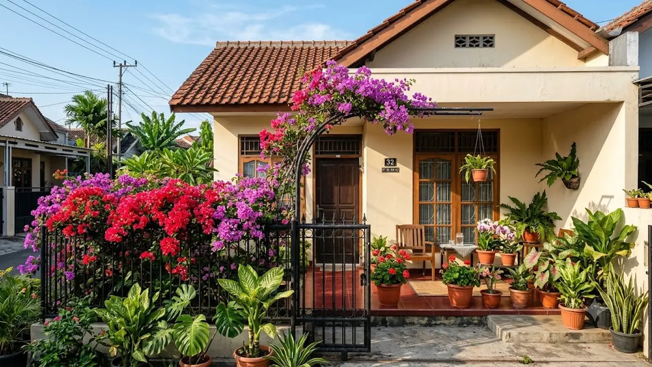 Inspirasi Taman Bunga Mini di Teras Rumah Sederhana