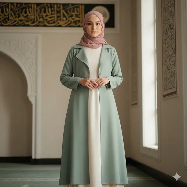 Model Gamis Abaya Warna Warni Pastel