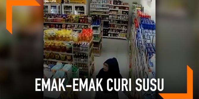 VIDEO: Emak-Emak Curi dan Selundupkan Susu di Selangkangan