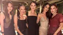 Cinta Laura, Enzy Storia dan Tasya Farasya tampil dalam balutan gaun malam glamor saat gala dinner. [@claurakiehl/@enzystoria/@tasyafarasya]