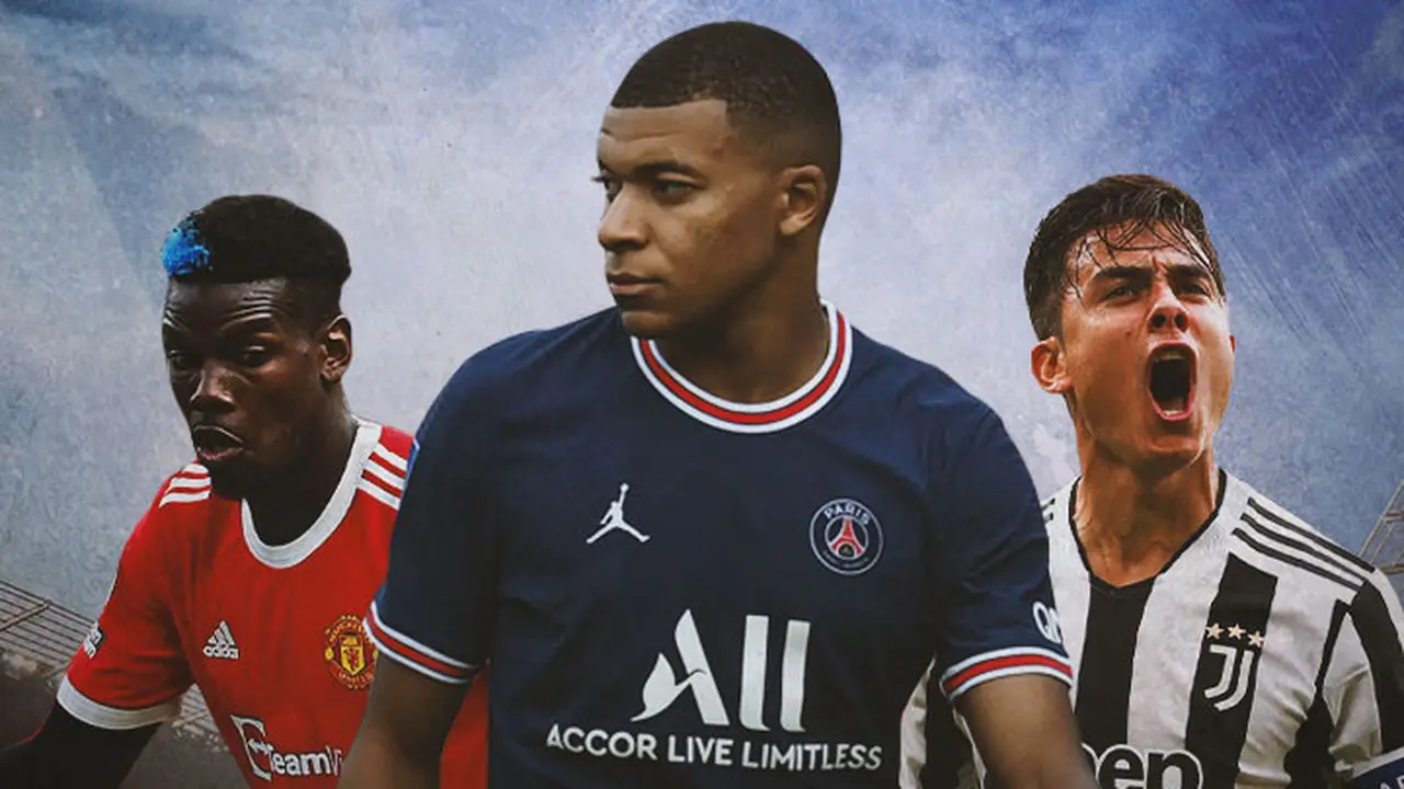 Ilustrasi - Paul Pogba, Kylian Mbappe, Paulo Dybala