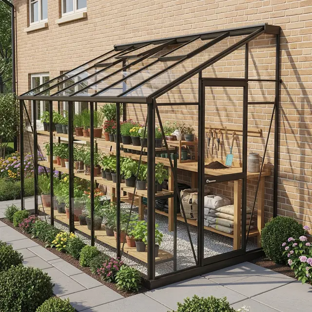Model Greenhouse Rumahan (AI Generated)