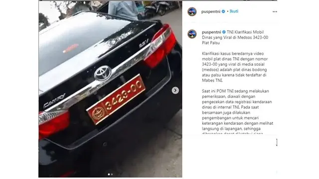 Video Mobil Berpelat Dinas TNI Viral di Media Sosial, Ini 5 Faktanya