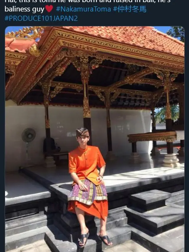 Foto yang disebut sebagai foto masa lalu Toma Nakamura di Bali. (Twitter/ nakamuraT_bali)