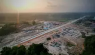 Pembangunan Jalan Tol Trans Sumatera ruas Tol Padang-Sicincin. (Dok Hutama Karya)