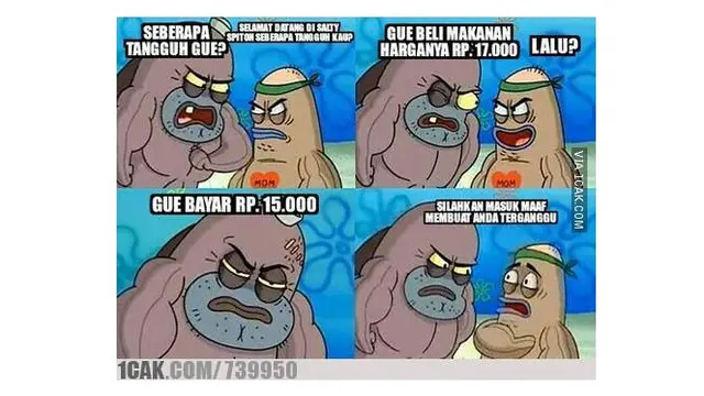 6 Meme 'Seberapa Tangguh' Seperti dalam Serial SpongeBob Ini Bikin Ngakak