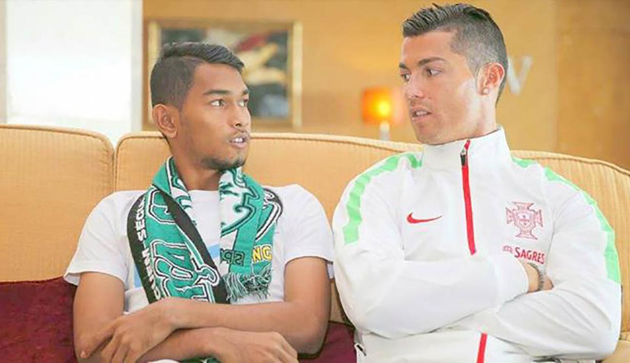 Hubungan Martunis dengan ayah angkatnya Cristiano Ronaldo sangat dekat. Bahkan Martunis diberi kesempatan untuk memulai karier sepak bola di Sporting Lisbon, klub CR7 memulai kariernya. (Istimewa)